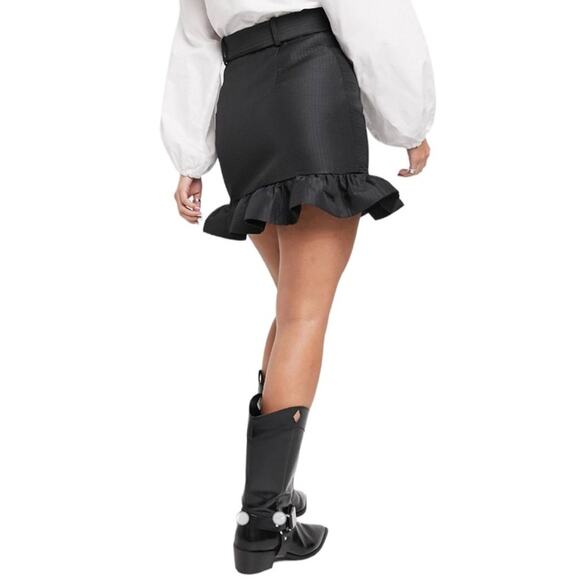 New ~  & OTHER STORIES ~ Black Mini ~ Sz 8 Ruffle, Belted. Fire - Picture 4 of 8